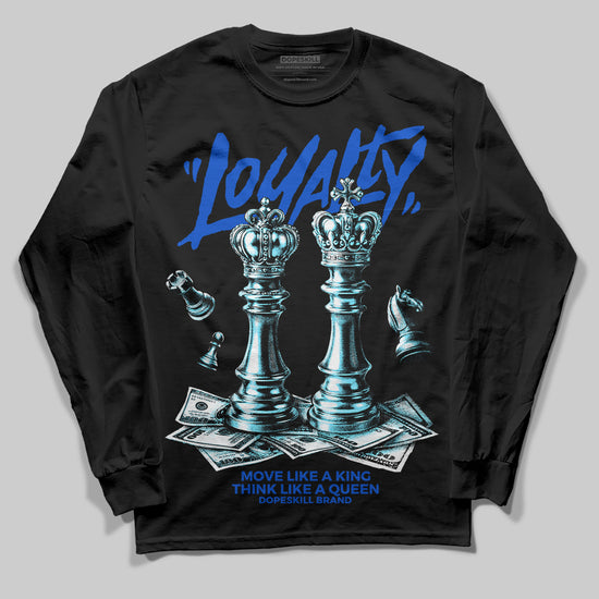 Royal Blue Sneakers DopeSkill Long Sleeve T-Shirt Loyalty Graphic Streetwear - Black