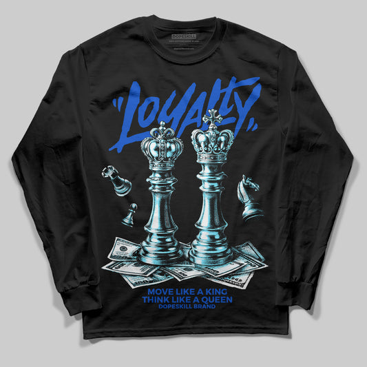 Royal Blue Sneakers DopeSkill Long Sleeve T-Shirt Loyalty Graphic Streetwear - Black