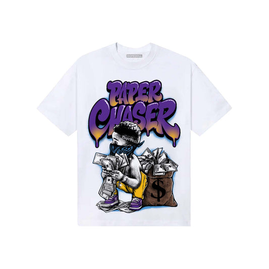 PURPLE Sneakers DopeSkill T-Shirt Paper Chaser Boy Graphic Streetwear - White