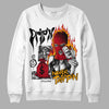 Jordan 7 Retro Cardinal DopeSkill Sweatshirt Drip'n Never Tripp'n Graphic Streetwear - White