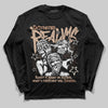 Jordan 4 Retro Cozy Girl DopeSkill Long Sleeve T-Shirt Distorted Realms Graphic Streetwear - Black