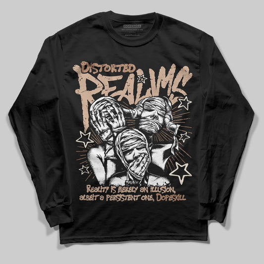 Jordan 4 Retro Cozy Girl DopeSkill Long Sleeve T-Shirt Distorted Realms Graphic Streetwear - Black