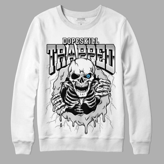 Dunk Low ‘Pure Platinum’ DopeSkill Sweatshirt Trapped Halloween Graphic Streetwear - White