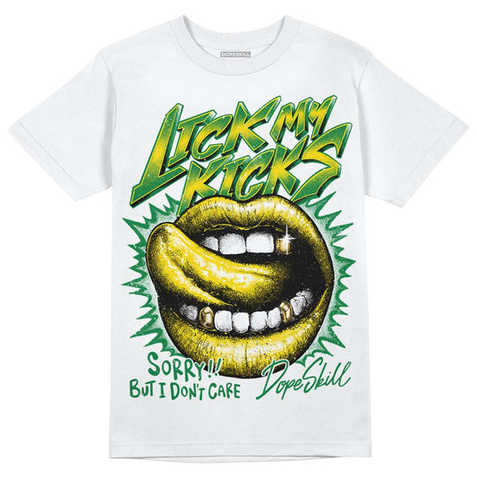 Dunk Low Reverse Brazil DopeSkill T-Shirt Lick My Kicks Graphic Streetwear - White