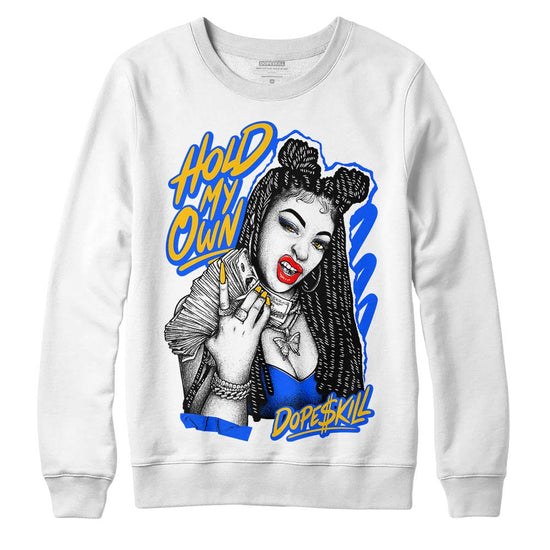 Royal Blue Sneakers DopeSkill Sweatshirt New H.M.O Graphic Streetwear - WHite