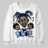 University Blue Sneakers DopeSkill Sweatshirt Two Sides Graphic Streetwear - White