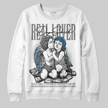 Jordan 9 Cool Grey DopeSkill Sweatshirt Real Lover Graphic Streetwear - White