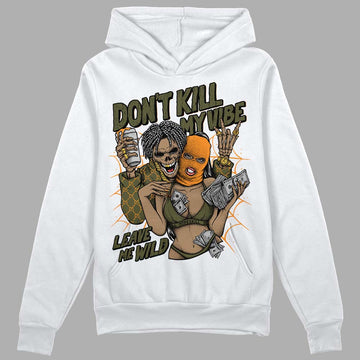 Jordan 5 "Olive" DopeSkill Hoodie Sweatshirt Don't Kill My Vibe Graphic Streetwear - White 