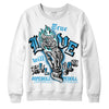 Jordan 4 Retro Military Blue DopeSkill Sweatshirt True Love Will Kill You Graphic Streetwear - White