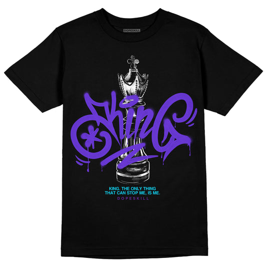 Jordan 6 "Aqua"  DopeSkill T-Shirt King Chess Graphic Streetwear - Black 