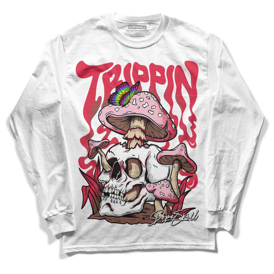 Dunk Low PRM Bacon DopeSkill Long Sleeve T-Shirt Trippin Graphic Streetwear - White