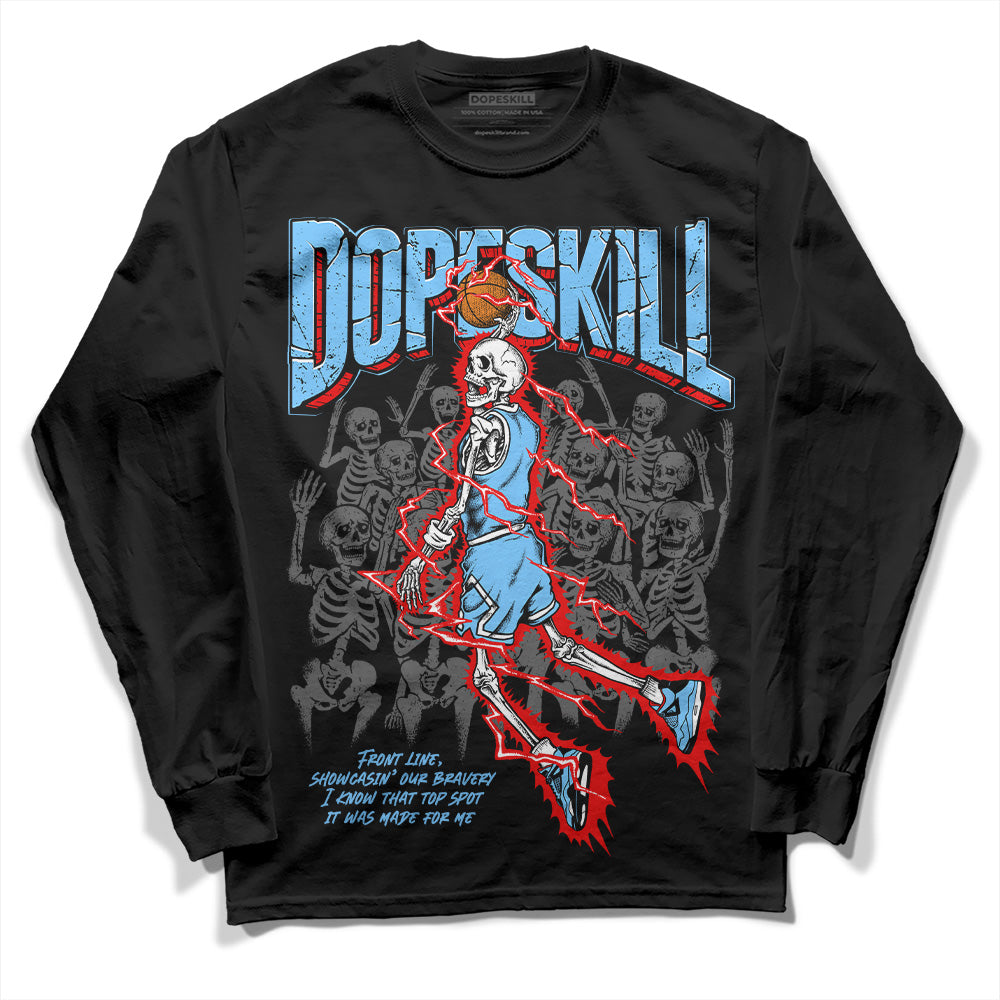 Travis Scott x Jordan 4 Retro 'Cactus Jack'  DopeSkill Long Sleeve T-Shirt Thunder Dunk Graphic Streetwear - Black 