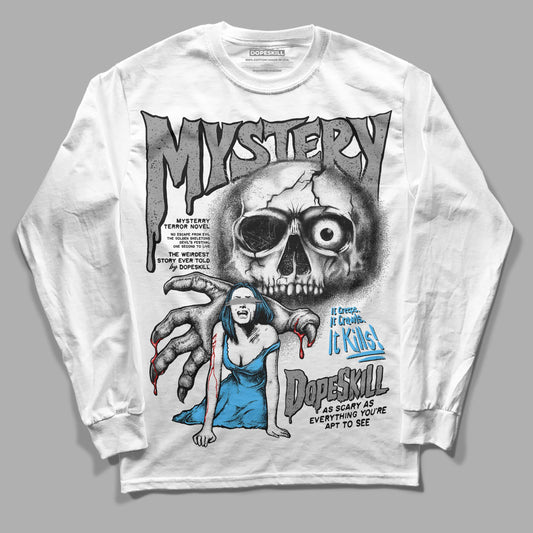 Dunk 'Pure Platinum' DopeSkill Long Sleeve T-Shirt Mystery Ghostly Grasp Graphic Streetwear - White