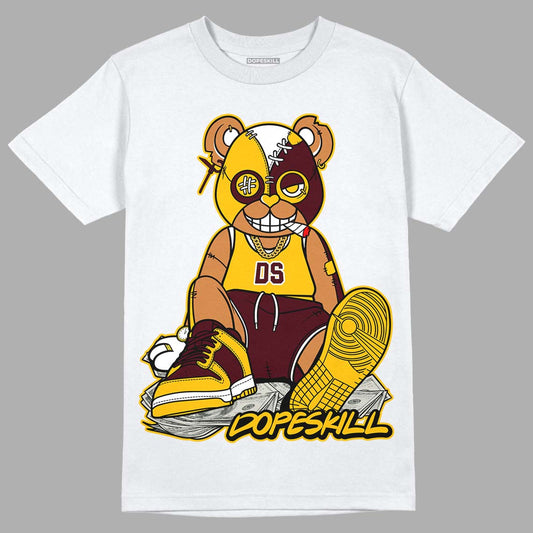 Dunk Yellow Bordeaux DopeSkill T-Shirt Greatest Graphic Streetwear - White