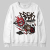 Jordan 9 'Olive' DopeSkill Sweatshirt Break Through Graphic Streetwear - White