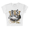 Jordan 13 Wheat 2023 DopeSkill Women's Crop Top Trust No One Graphic Streetwear - White 