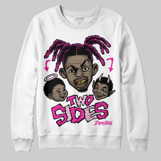 Pink Sneakers DopeSkill Sweatshirt Two Sides Graphic Streetwear - White