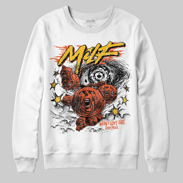 MSCHF Super Normal 2 Orange Milk DopeSkill Sweatshirt MILF Graphic Streetwear - White