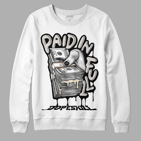 Jordan 5 SE “Sail” DopeSkill Sweatshirt Paid In Full Graphic Streetwear - White