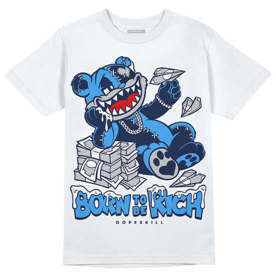 Jordan Spiz’ike Low “White/Obsidian” DopeSkill T-Shirt Born To Be Rich Graphic Streetwear - White