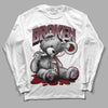 Jordan 5 Retro Burgundy (2023) DopeSkill Long Sleeve T-Shirt Sick Bear Graphic Streetwear - White