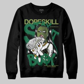 Foamposite Pro 'Pine Green' DopeSkill Sweatshirt Stay It Busy Graphic Streetwear - black