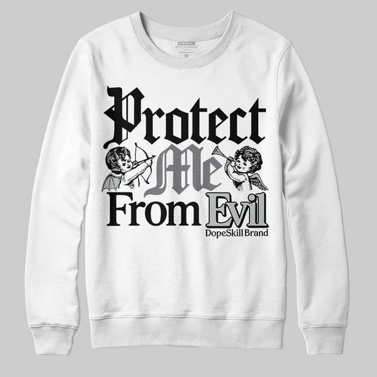 Jordan 4 “Fear” DopeSkill Sweatshirt Protect Me From Evil Graphic Streetwear - White