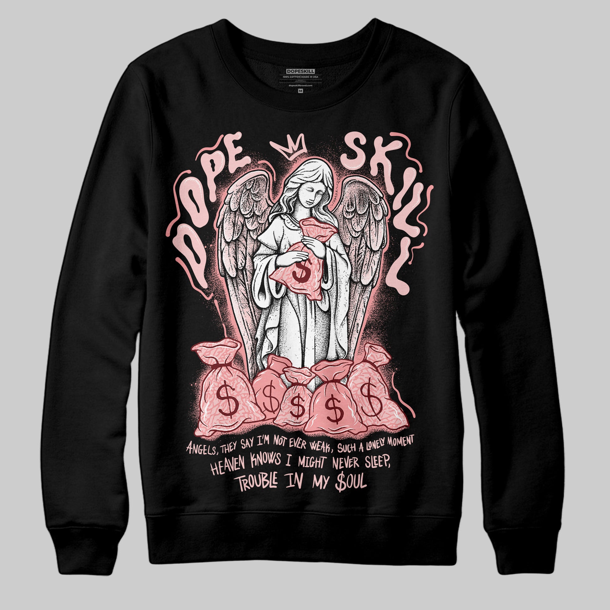 Jordan 3 Retro Valentine's Day Treat Yourself (2025) DopeSkill Sweatshirt Angels Graphic Streetwear - Black
