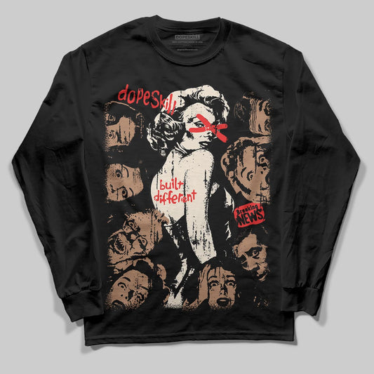 Jordan 4 Retro Cozy Girl DopeSkill Long Sleeve T-Shirt Built Different Graphic Streetwear - black