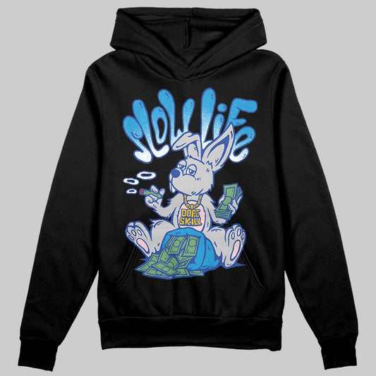 Royal Blue Sneakers DopeSkill Hoodie Sweatshirt Slow Life Graphic Streetwear - black