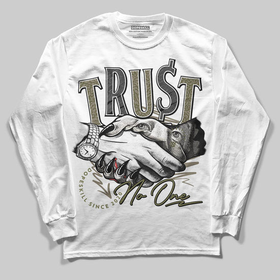 Jordan 3 “Medium Olive” aka “Family Affair” DopeSkill Long Sleeve T-Shirt You’re Lost Without Me Graphic Streetwear - White 