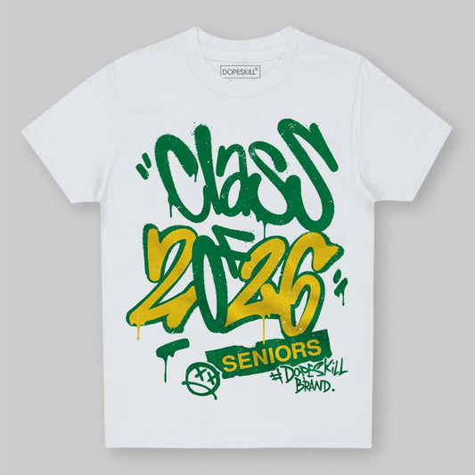 Green Sneakers DopeSkill Toddler Kids T-shirt Class of 2026 Graphic Streetwear - White