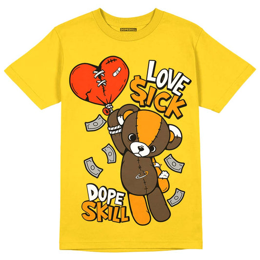 Jordan 6 “Yellow Ochre” DopeSkill Yellow T-shirt Love Sick Graphic Streetwear 