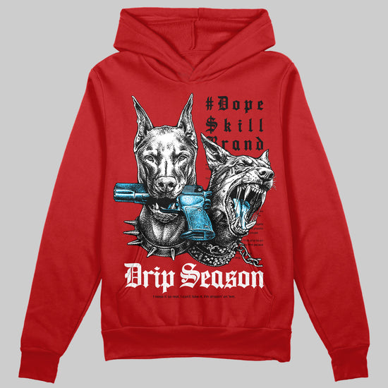 Red Sneakers DopeSkill Hoodie Grind Pray Graphic Streetwear - Red 