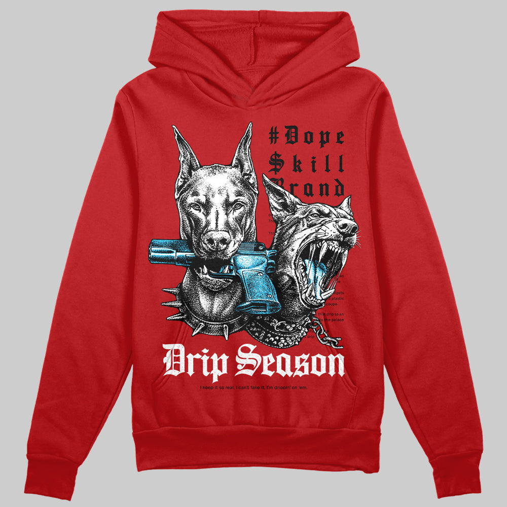 Red Sneakers DopeSkill Hoodie Grind Pray Graphic Streetwear - Red 