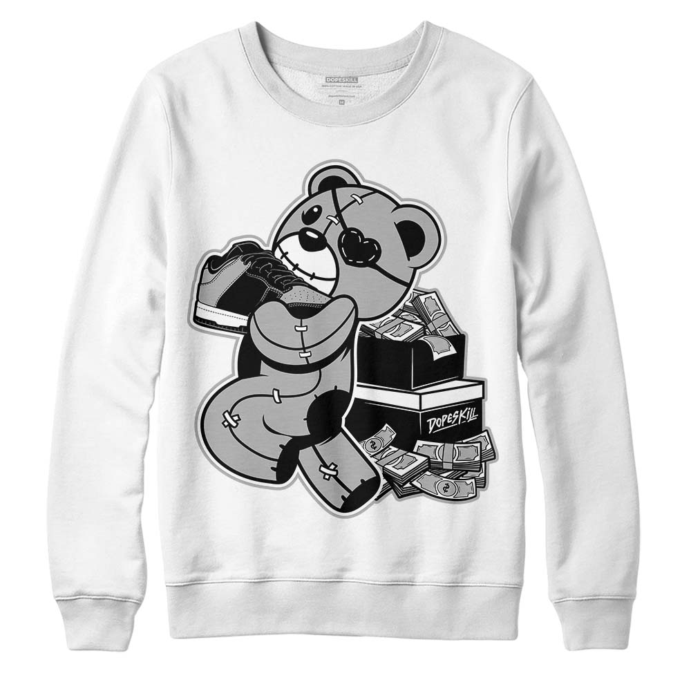 Jordan 1 Low OG “Shadow” DopeSkill Sweatshirt Bear Steals Sneaker Graphic Streetwear - White 