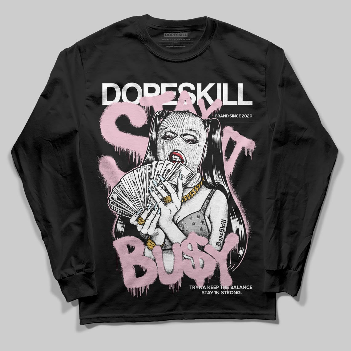 Jordan 5 OG “35th Anniversary” DopeSkill Long Sleeve T-Shirt Stay It Busy Graphic Streetwear - Black