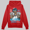 Red Sneakers DopeSkill Hoodie All Hustle No Luck Graphic Streetwear - Red
