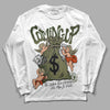 Olive Sneakers DopeSkill Long Sleeve T-Shirt Money Bag Coming Up Graphic Streetwear - White