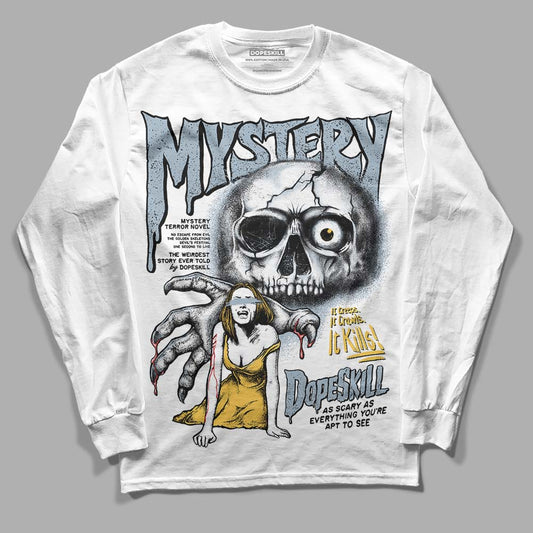 Jordan 13 “Blue Grey” DopeSkill Long Sleeve T-Shirt Mystery Ghostly Grasp  Graphic Streetwear - White 