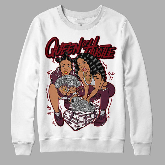 Jordan 5 Retro Burgundy (2023) DopeSkill Sweatshirt Queen Of Hustle Graphic Streetwear - White