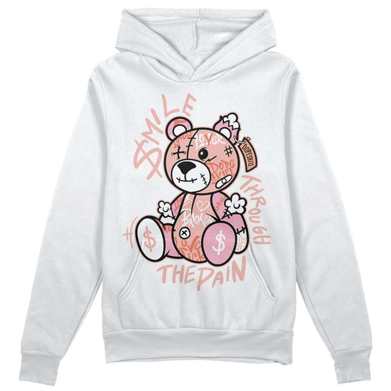 Jordan 11 Low “Legend Pink” DopeSkill Hoodie Sweatshirt Smile Through The Pain Graphic Streetwear - WHite