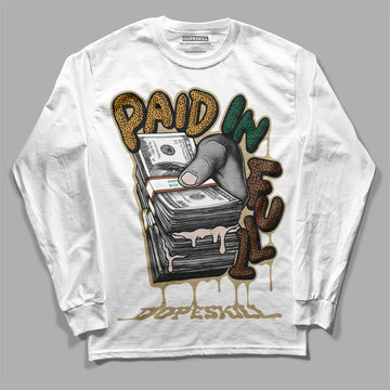 Dunk Low Safari DopeSkill Long Sleeve T-Shirt Paid In Full Graphic Streetwear - White 