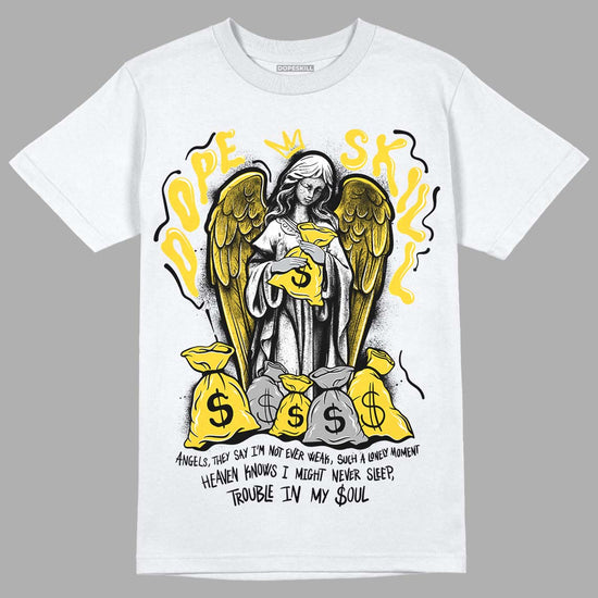 Jordan 4 Thunder DopeSkill T-Shirt Angels Graphic Streetwear - White 