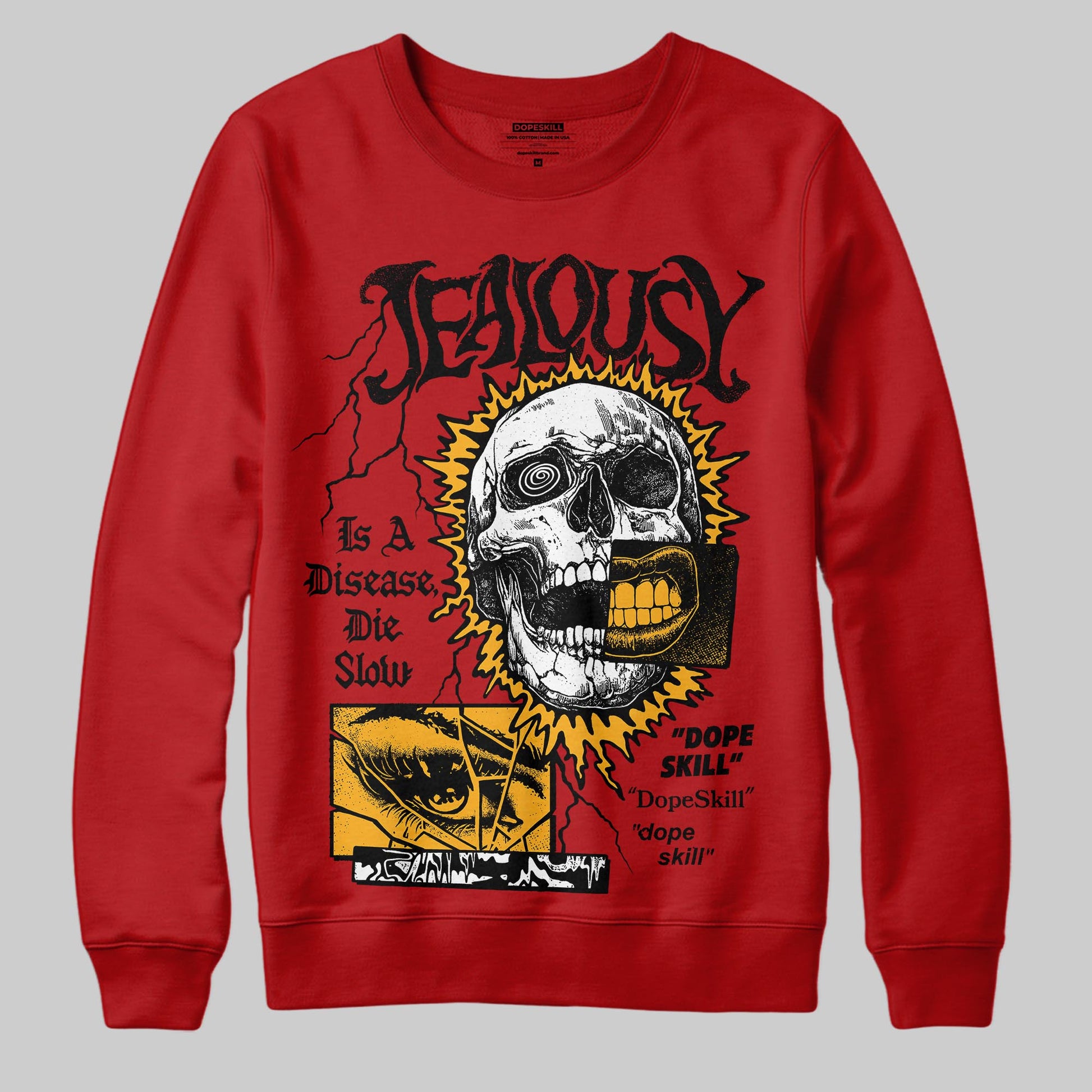 Red Sneakers DopeSkill Sweatshirt Jealousy Graphic Streetwear - Red