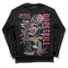 Dunk Low LX Pink Foam DopeSkill Long Sleeve T-Shirt Side Hustle Graphic Streetwear - Black