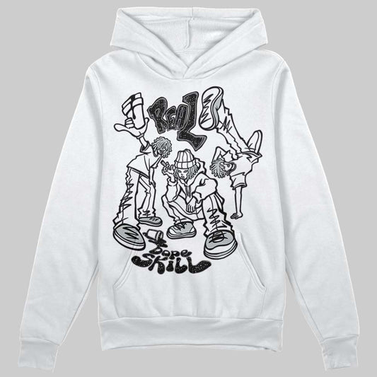 Jordan 4 “Fear” DopeSkill Hoodie Sweatshirt Real Y2K Players Graphic Streetwear - White