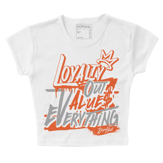 Jordan 3 Georgia Peach DopeSkill Women's Crop Top LOVE Graphic Streetwear - White