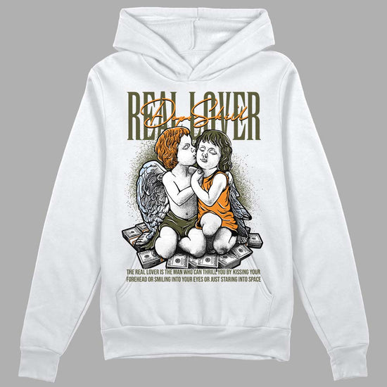 Jordan 5 "Olive" DopeSkill Hoodie Sweatshirt Real Lover Graphic Streetwear - White 