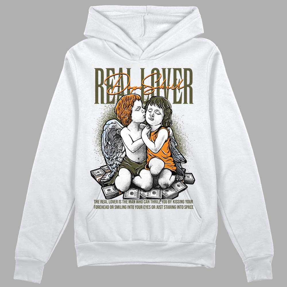 Jordan 5 "Olive" DopeSkill Hoodie Sweatshirt Real Lover Graphic Streetwear - White 